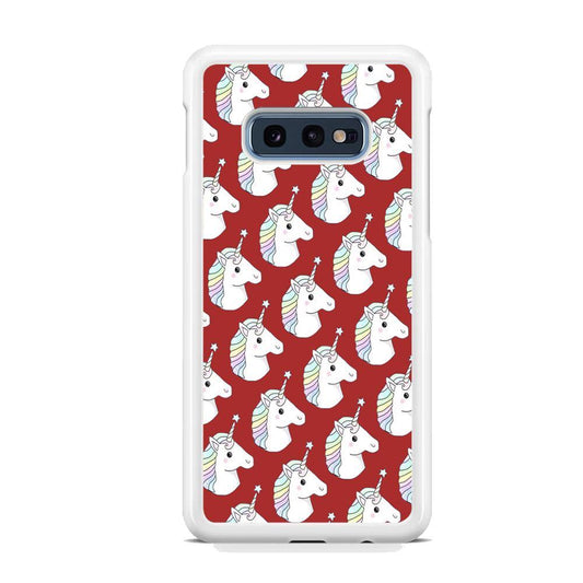 Unicorn Maroon Doodle Samsung Galaxy 10e Case - ezzyst