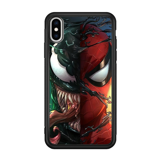 Venom Spiderman Half Face iPhone XS Case