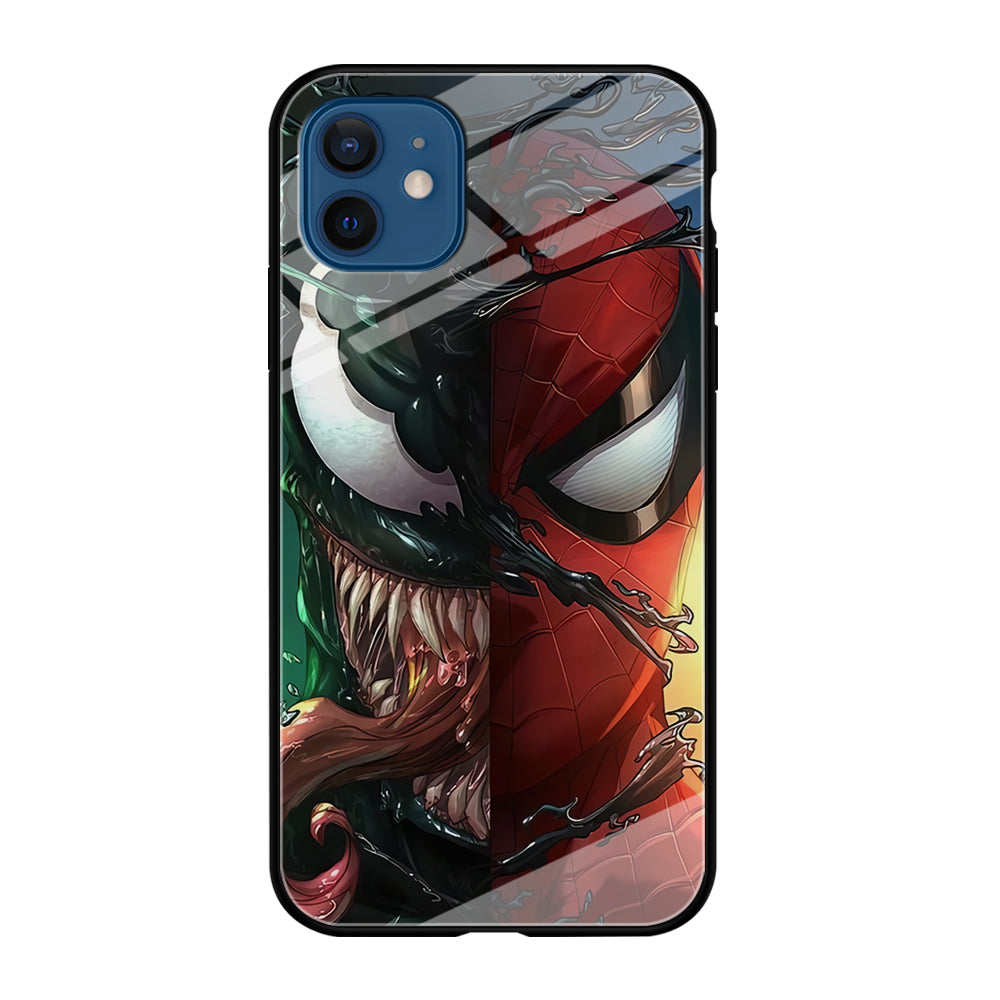 Venom Spiderman Half Face iPhone 12 Case