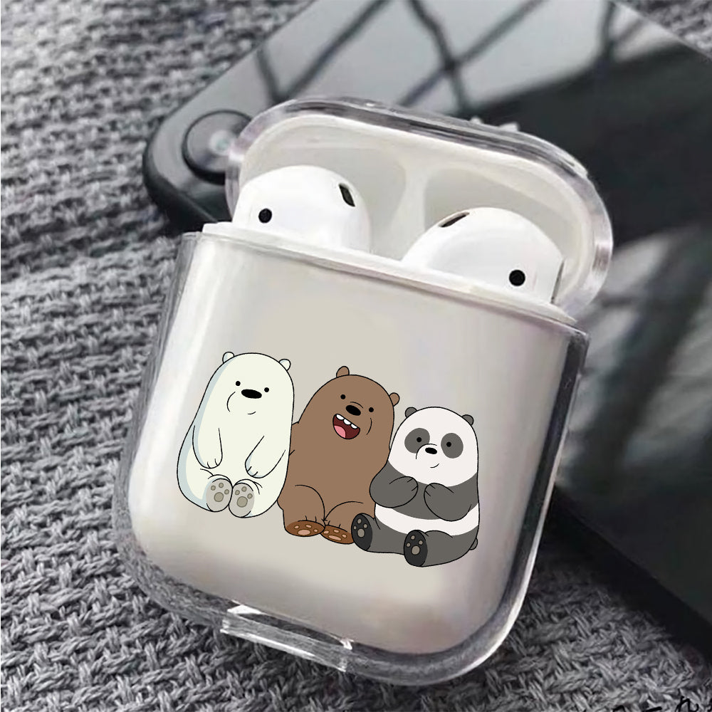 We Bare Bear Protective Clear Case Cover For Apple Airpods