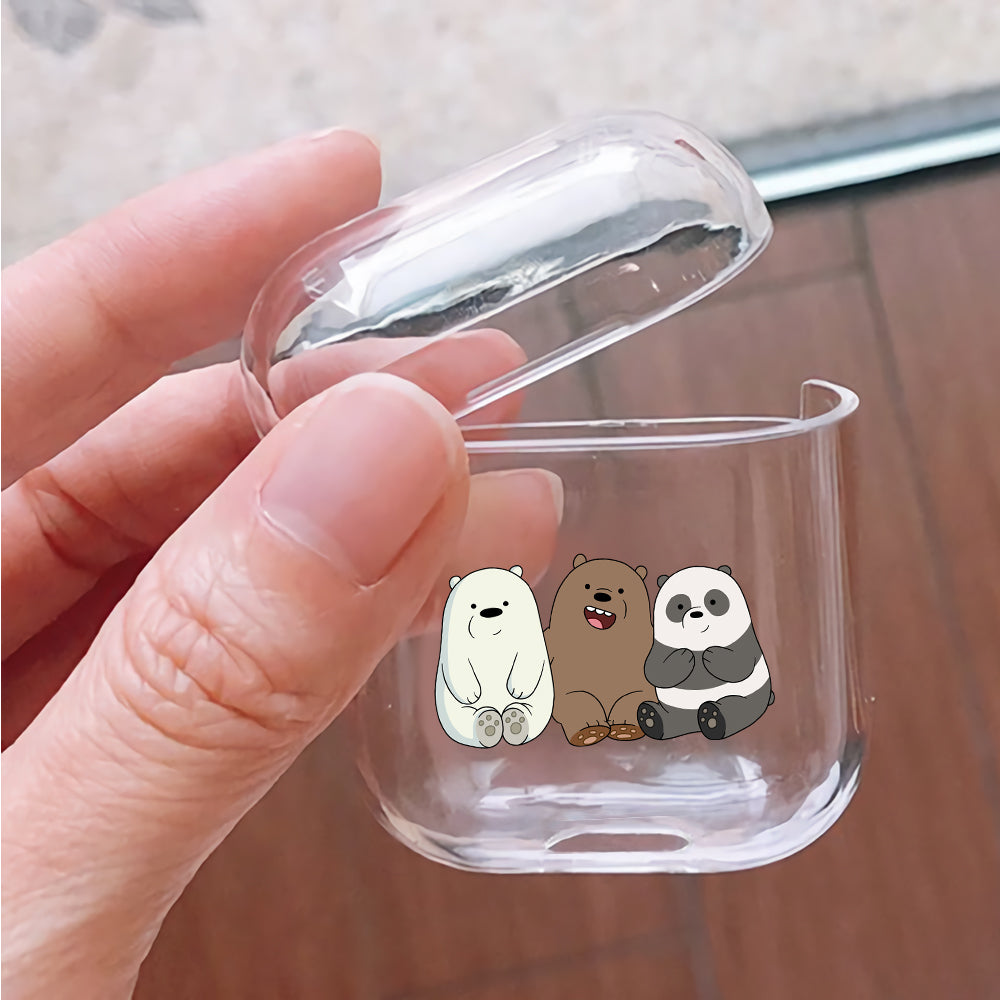 We Bare Bear Protective Clear Case Cover For Apple Airpods
