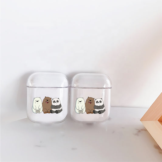 We Bare Bear Protective Clear Case Cover For Apple Airpods