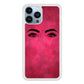 Woman Beauty Eye Brows Purple Flowers And Love iPhone 13 Pro Max Case