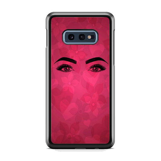 Woman Beauty Eye Brows Purple Flowers And Love Samsung Galaxy 10e Case