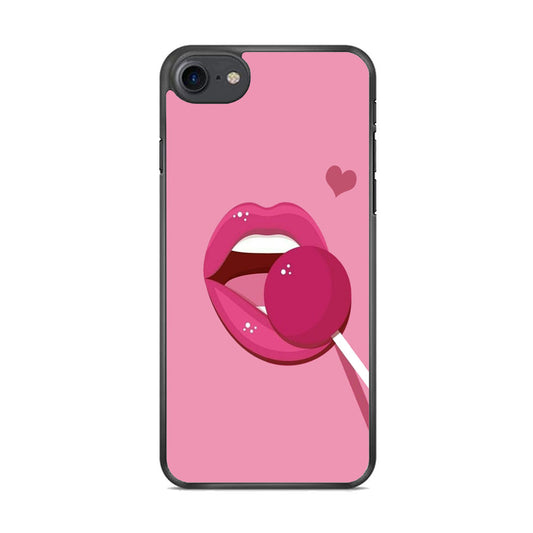 Woman Lip And Lolipop Pink iPhone 7 Case
