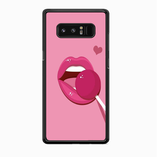Woman Lip And Lolipop Pink Samsung Galaxy Note 8 Case