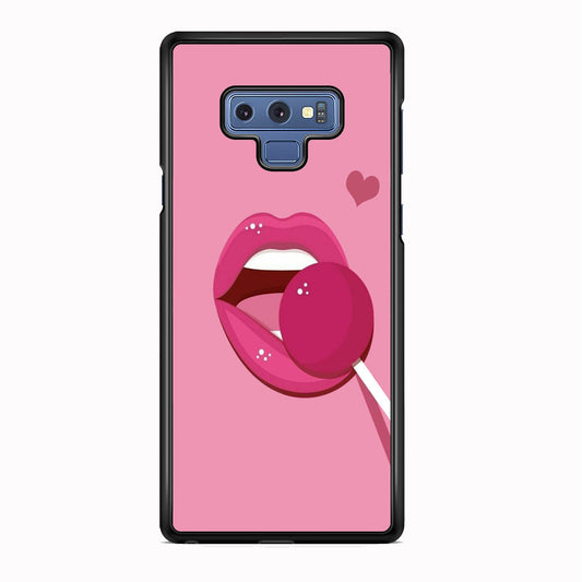 Woman Lip And Lolipop Pink Samsung Galaxy Note 9 Case