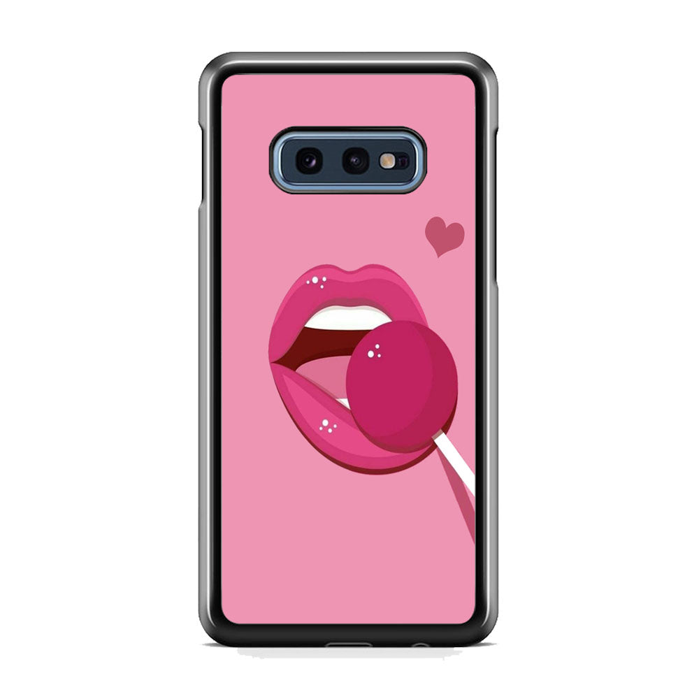 Woman Lip And Lolipop Pink Samsung Galaxy 10e Case