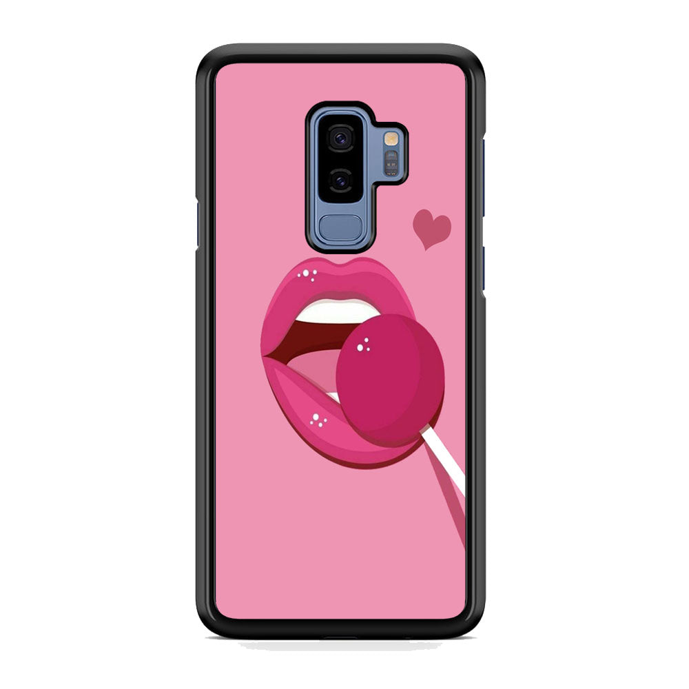 Woman Lip And Lolipop Pink Samsung Galaxy S9 Plus Case
