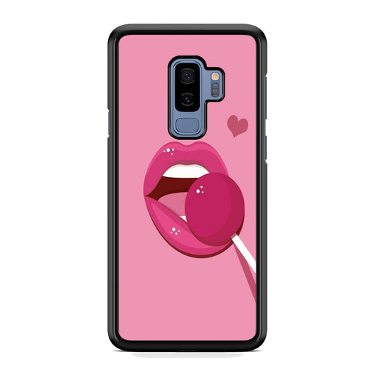 Woman Lip And Lolipop Pink Samsung Galaxy S9 Plus Case