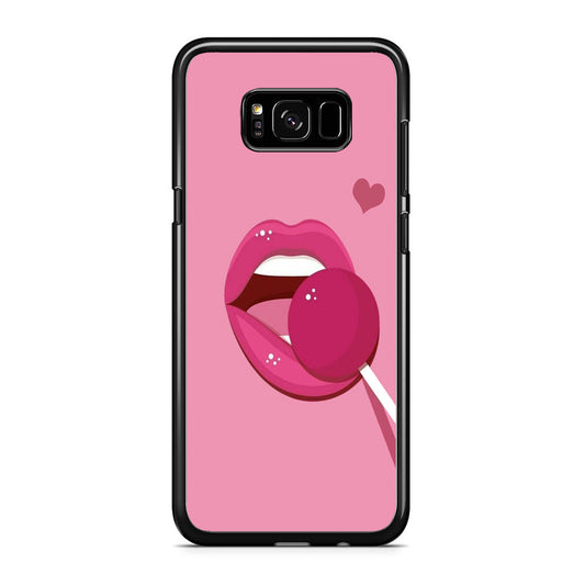 Woman Lip And Lolipop Pink Samsung Galaxy S8 Case