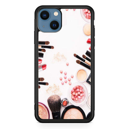 Woman Make Up Equipment Brush And Powder iPhone 13 Case