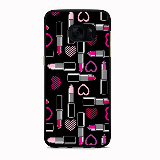Woman Make Up Lipstick Love Samsung Galaxy S7 Edge Case