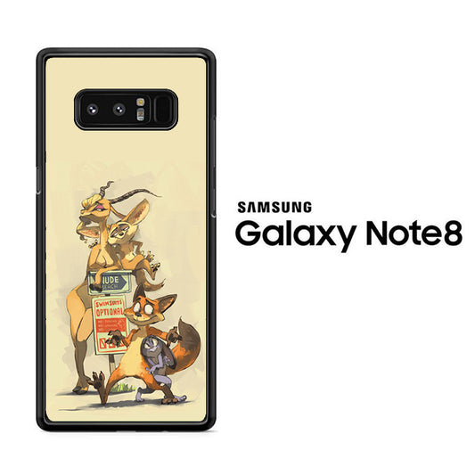 Zootopia Nick And Gazelle Samsung Galaxy Note 8 Case