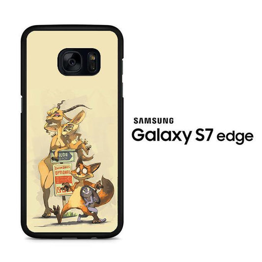 Zootopia Nick And Gazelle Samsung Galaxy S7 Edge Case - ezzyst