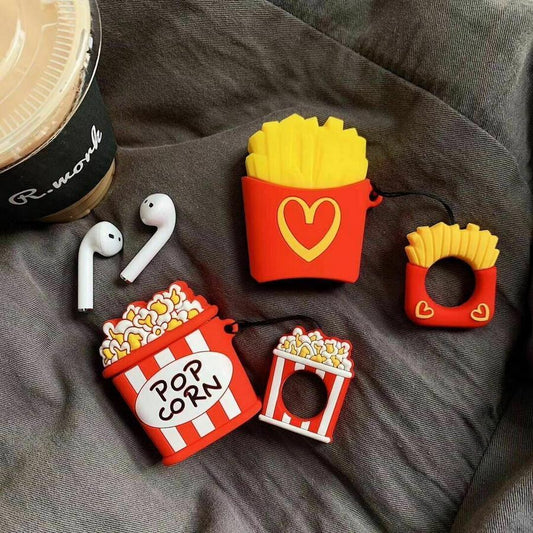 Fast Food In The Movie Theater Silicone Protective Case Cover For Apple Airpods